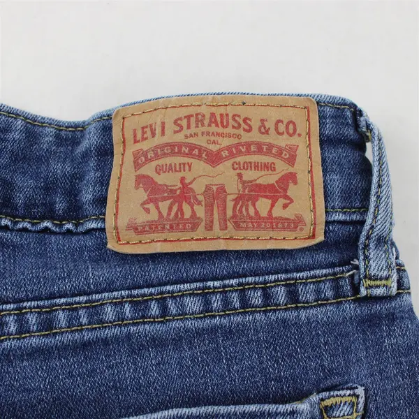 Levi's Medium Wash Denim 711 Skinny Cutoff Shorts Women's Size 29