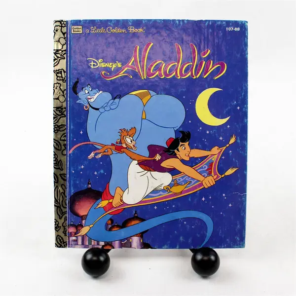 Lot of 2 A Little Golden Books Walt Disney 101 Dalmatians 1991 Aladdin 1992