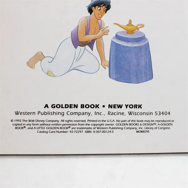 Lot of 2 A Little Golden Books Walt Disney 101 Dalmatians 1991 Aladdin 1992