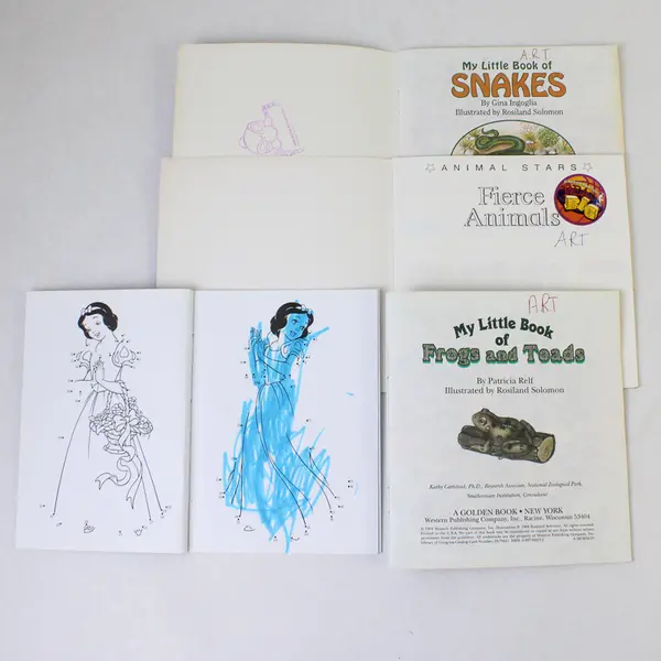 Lot of 4 Kids Paperbacks: Emma Stars, Disney Princess, Golden Snakes/Frogs