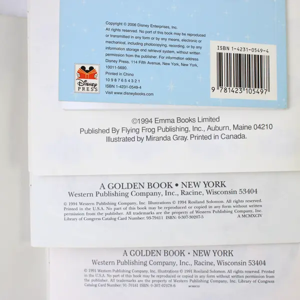 Lot of 4 Kids Paperbacks: Emma Stars, Disney Princess, Golden Snakes/Frogs