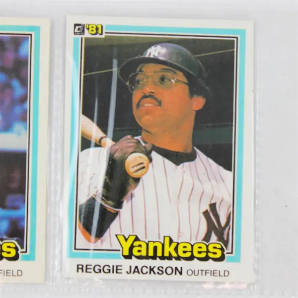 Lot of 2 Donruss 1981 Reggie Jackson  Baseball Cards #228 & #348 Yankees