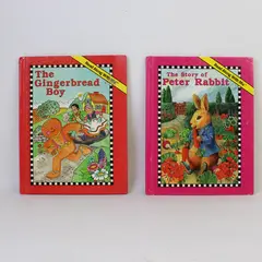 Lot of 2 Children's Hardcover Books: Peter Rabbit & Gingerbread Boy