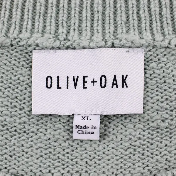 Olive + Oak Pastel Green Knit Short Sleeve Cropped Sweater Top Womens Size XL