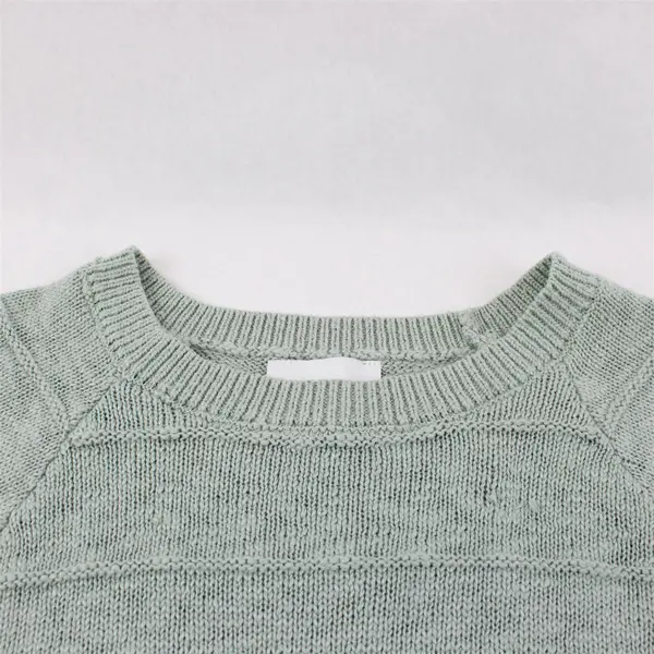Olive + Oak Pastel Green Knit Short Sleeve Cropped Sweater Top Womens Size XL