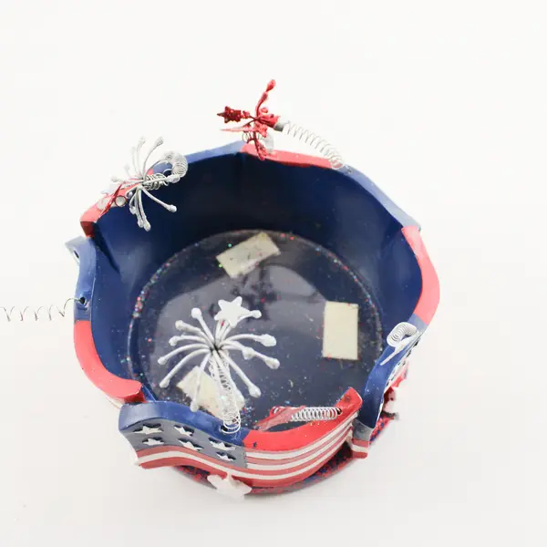 Kohl's 4th of July American Flag Patriotic Candle Holder 3" Diameter