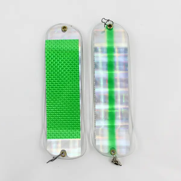 Lot of 2 Green Mini Hot Spot Salmon Fishing Flashers