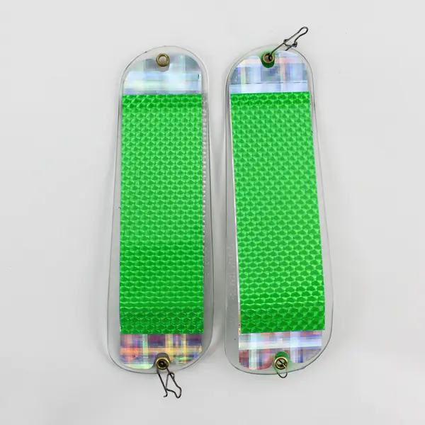 Lot of 2 Green Mini Hot Spot Salmon Fishing Flashers
