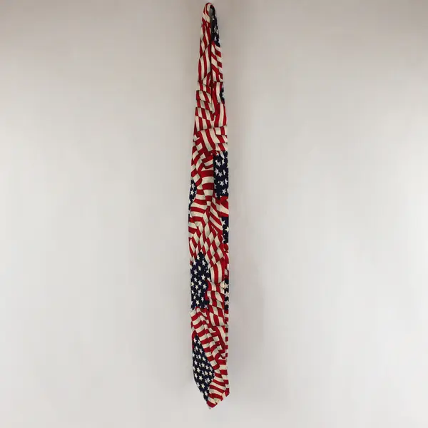 Vintage Beans McGee American Flag Cotton Necktie 56"