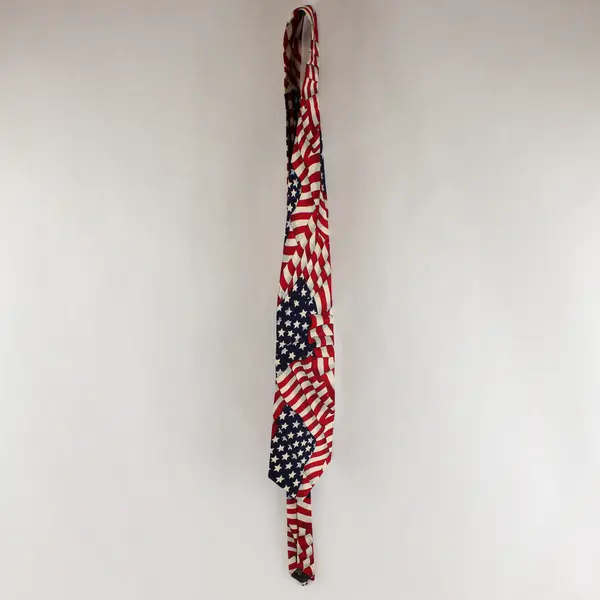 Vintage Beans McGee American Flag Cotton Necktie 56"