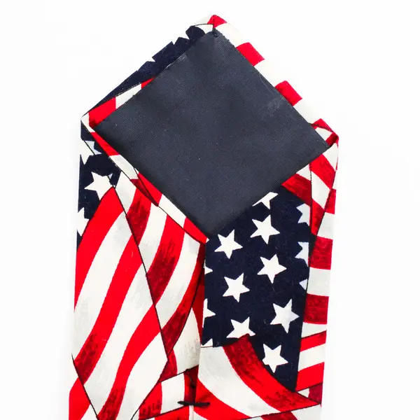 Vintage Beans McGee American Flag Cotton Necktie 56"