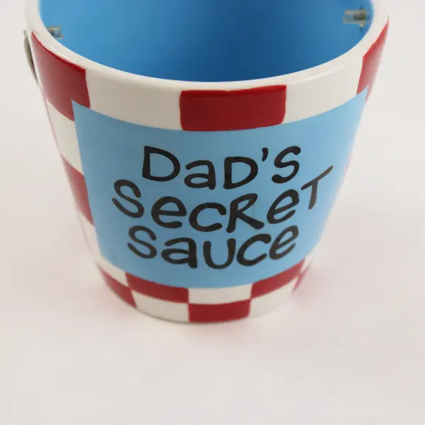 Our Name Is Mud Dad's Secret Sauce Barbecue Bucket Condiment Dish