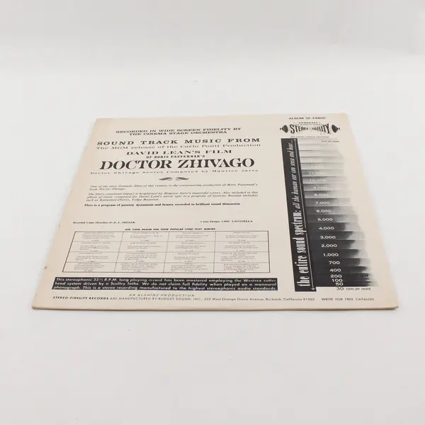 Sound Track Music From Doctor Zhivago 12" Vinyl Record