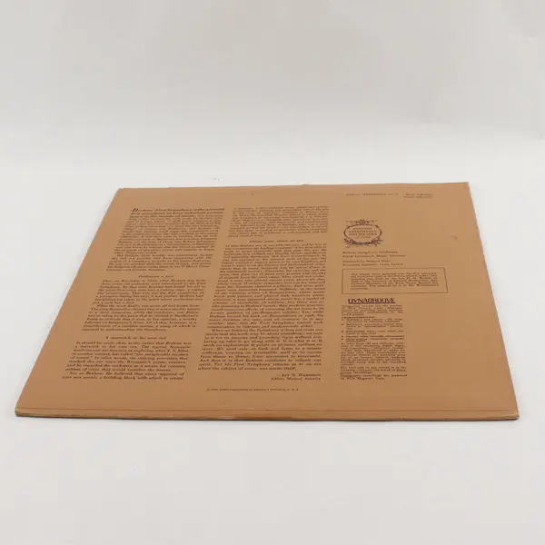 Brahms Symphony No. 1  12" Vinyl Record
