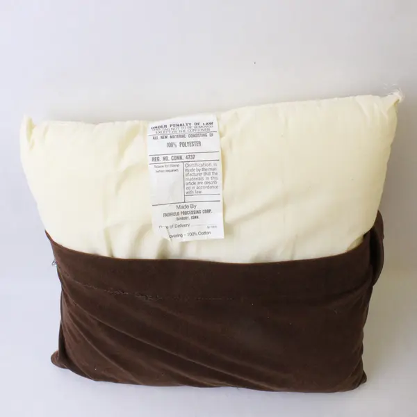 Lot Of 3 Unbranded Matching Brown/Beige Striped Small 12" Square Throw Pillows