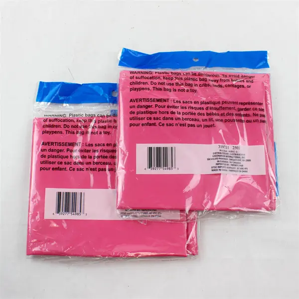 Lot Of 2 Party! Matching Solid Hot Pink Color Plastic Table Covers 84" Diameter