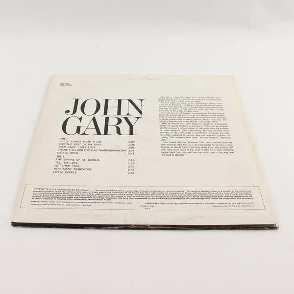 John Gary - John Gary 12" LP Vinyl Record SPC-3025