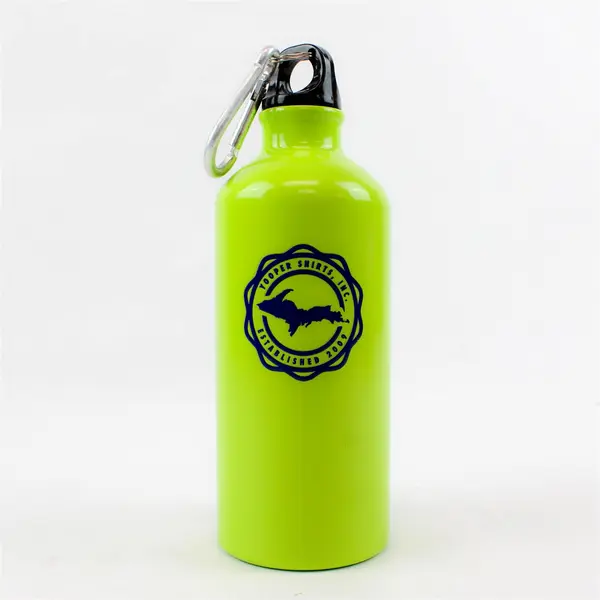 Yooper Shirts Inc Green Aluminum Water Bottle 24oz Cycling Bottle