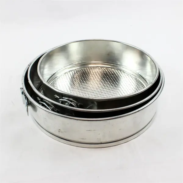 Lot Of 3 Unbranded Silver Color Metal Springform Bake Pans Nesting Cookware