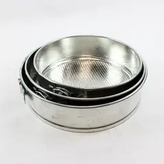 Lot Of 3 Unbranded Silver Color Metal Springform Bake Pans Nesting Cookware