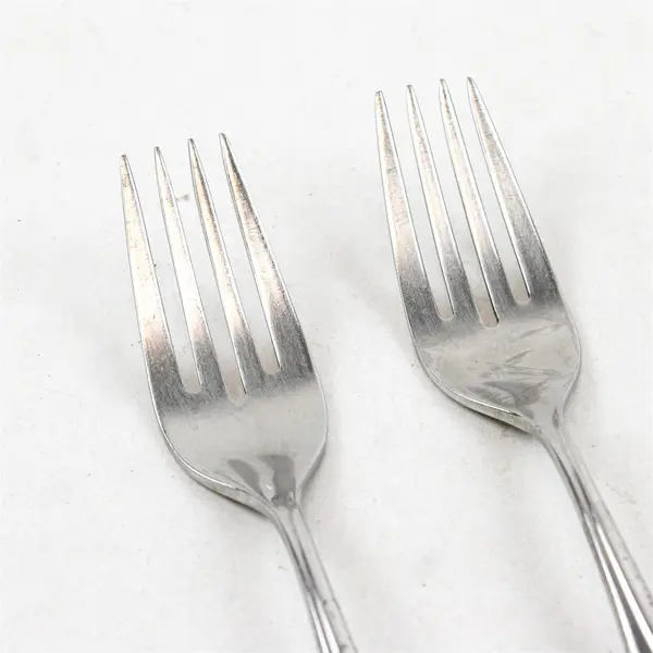 Lot of 2 Reed & Barton Florentine Rose Stainless Steel Salad Forks 6.5"