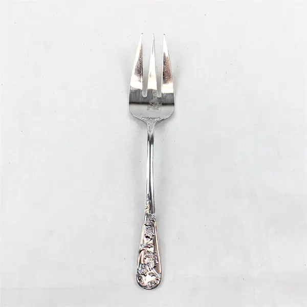 Reed & Barton Wildflower Stainless Steel Serving Fork 9"