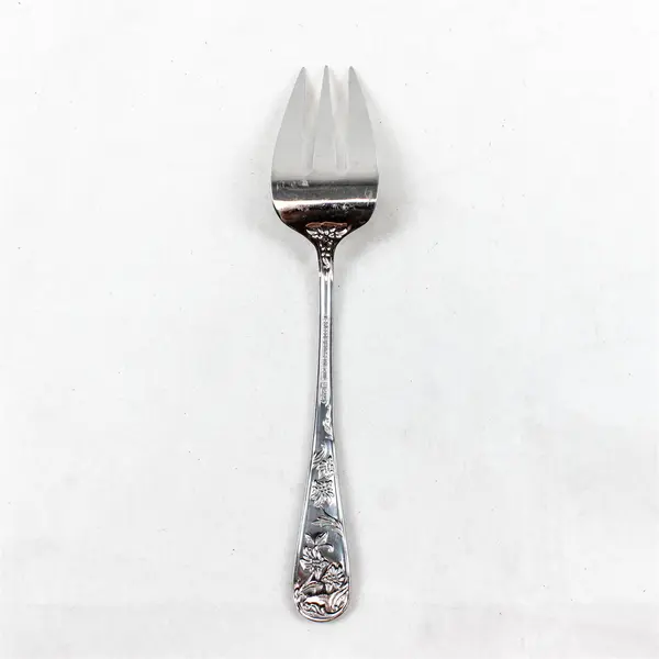 Reed & Barton Wildflower Stainless Steel Serving Fork 9"