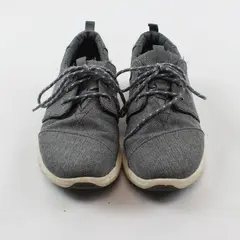 TOMS Solid Dark Gray Color Del Rey Lace-Up Sneaker Shoes Womens Size 6