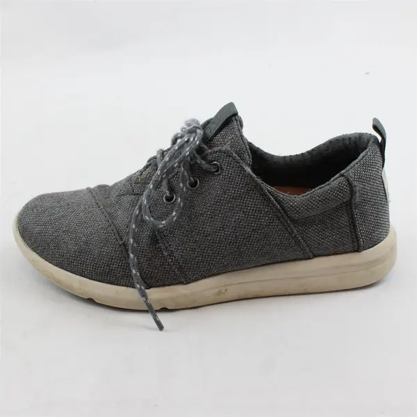 TOMS Solid Dark Gray Color Del Rey Lace-Up Sneaker Shoes Womens Size 6