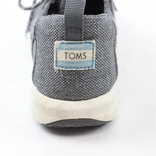 TOMS Solid Dark Gray Color Del Rey Lace-Up Sneaker Shoes Womens Size 6