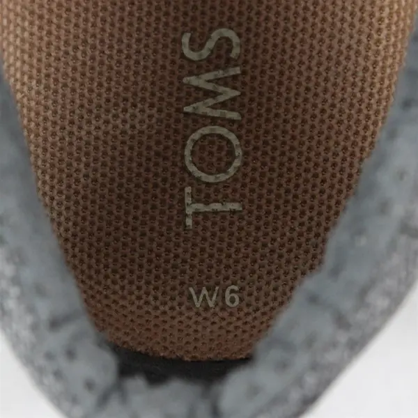TOMS Solid Dark Gray Color Del Rey Lace-Up Sneaker Shoes Womens Size 6