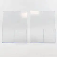 Lot of 2 Clear Acrylic Brochure Holders Flawed