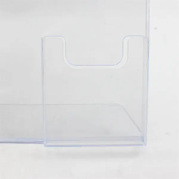 Lot of 2 Clear Acrylic Brochure Holders Flawed