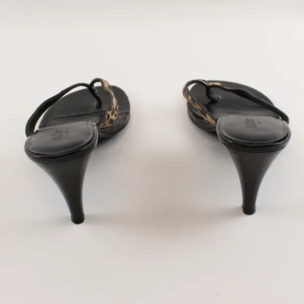 Mossimo Leopard Print Black Heel Sandals Women's US Size 10