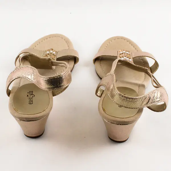 East 5th Bobster Rhinestone Embellished Gold Wedge Sandals Women's US Size 12M