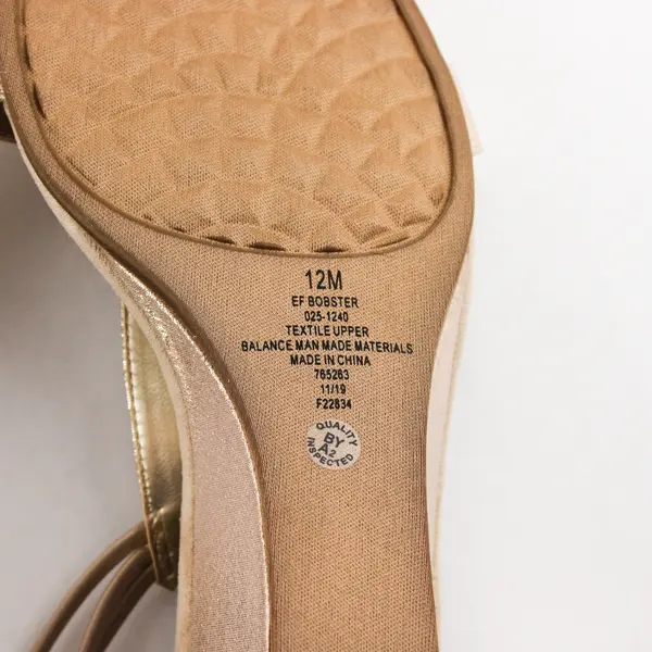 East 5th Bobster Rhinestone Embellished Gold Wedge Sandals Women's US Size 12M