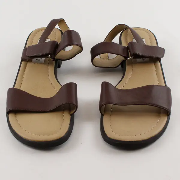 Madeline Stuart Kicker Brown Leather Strappy Heel Sandals Women's US Size 10M