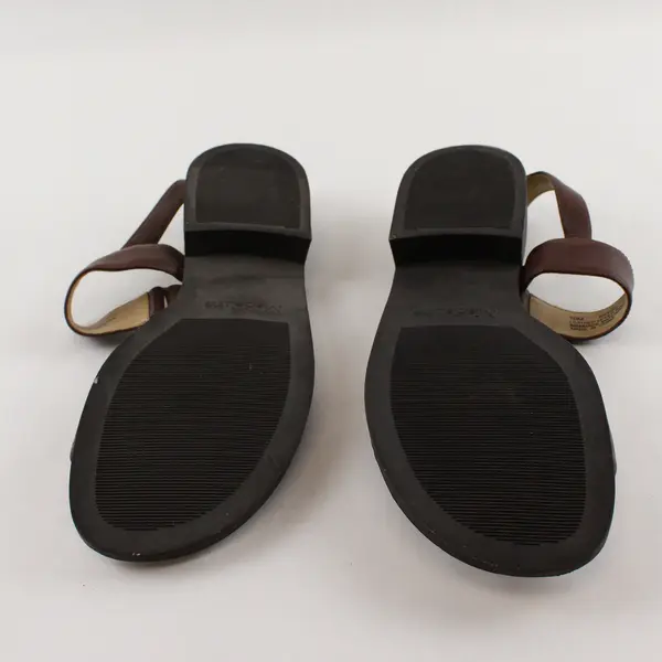 Madeline Stuart Kicker Brown Leather Strappy Heel Sandals Women's US Size 10M