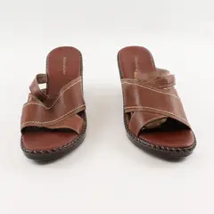 Naturalizer Brown Leather Wedge Sandals Women's US Size 9.5M