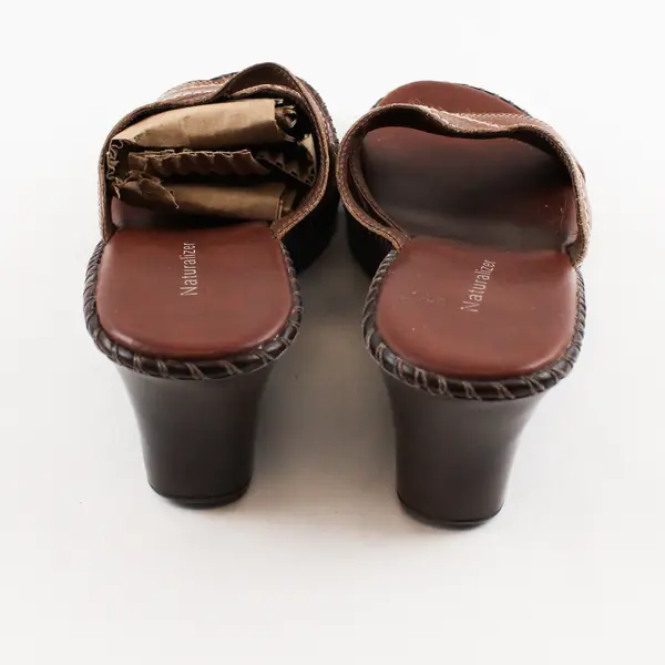 Naturalizer Brown Leather Wedge Sandals Women's US Size 9.5M