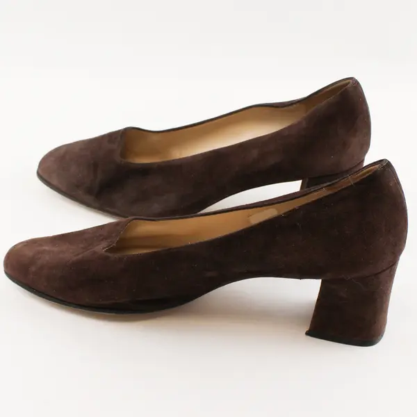 Classiques Entier Brown Suede Square Toe Block Heels Women's US Size 10