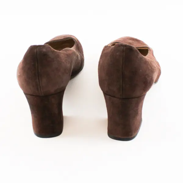 Classiques Entier Brown Suede Square Toe Block Heels Women's US Size 10