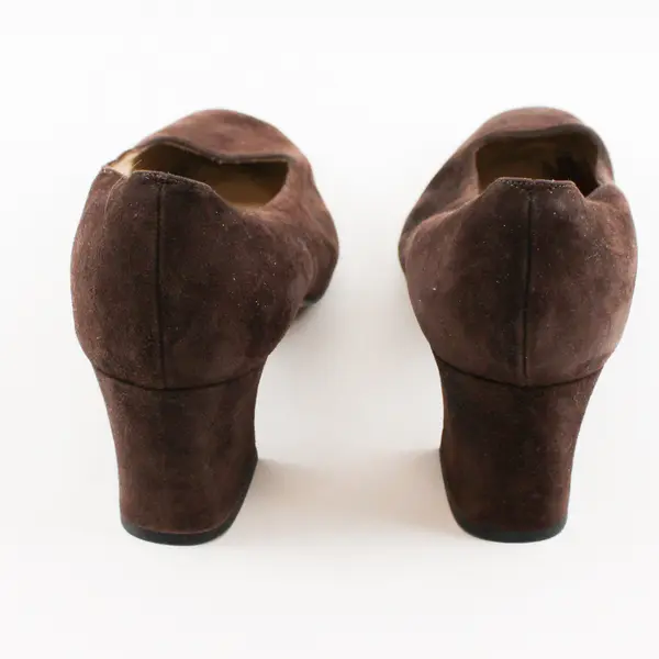 Classiques Entier Brown Suede Square Toe Block Heels Women's US Size 10