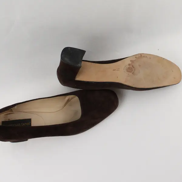 Classiques Entier Brown Suede Square Toe Block Heels Women's US Size 10