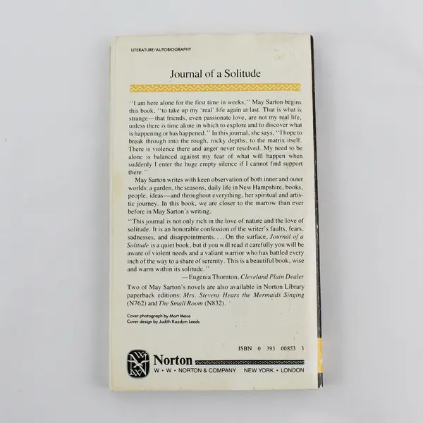 Journal of a Solitude May Sarton Norton Library Paperback