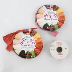 Lot of 3 Aleene’s Satin Sheen Twisted Ribbon Roll of Vinyl Film, 50 yds. New