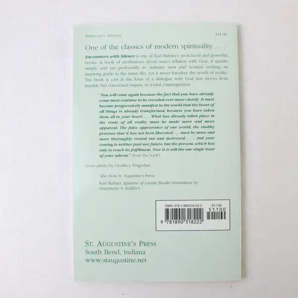 Encounters with Silence by Karl Rahner 1999 Paperback Translated From German