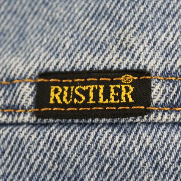 Vintage Rustler Jeans Men's 34x32 Medium Wash Faded Straight Leg Denim Jeans