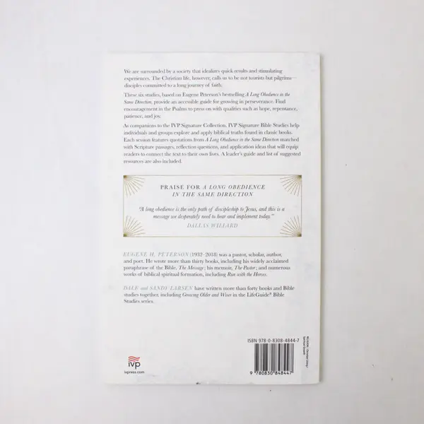 A Long Obedience in the Same Direction Bible Study Eugene H Peterson 2021 PB