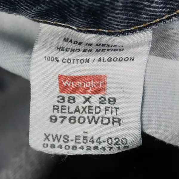 Wrangler 9760WDR Men's Relaxed Fit Straight Jeans Medium Wash 38x29